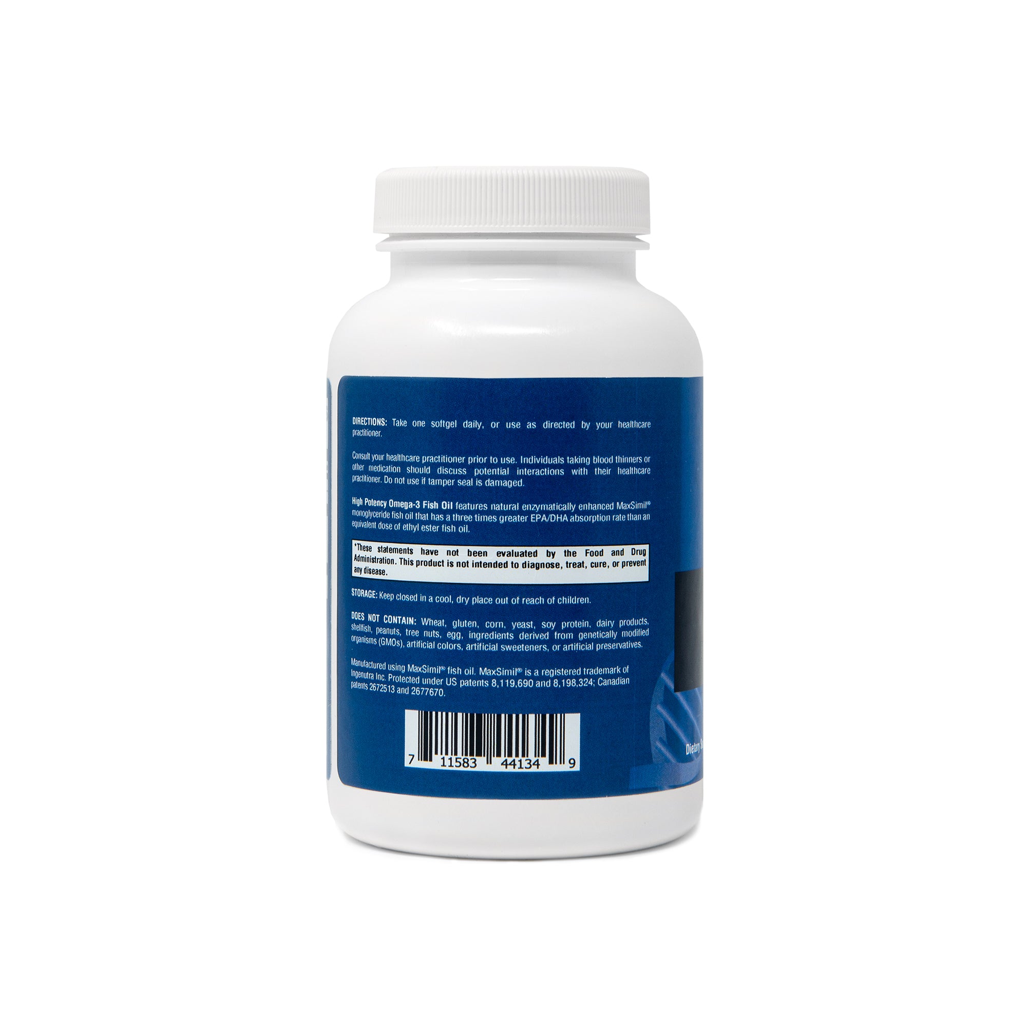High Potency Omega-3 Fish Oil (60 fish gelatin softgels)