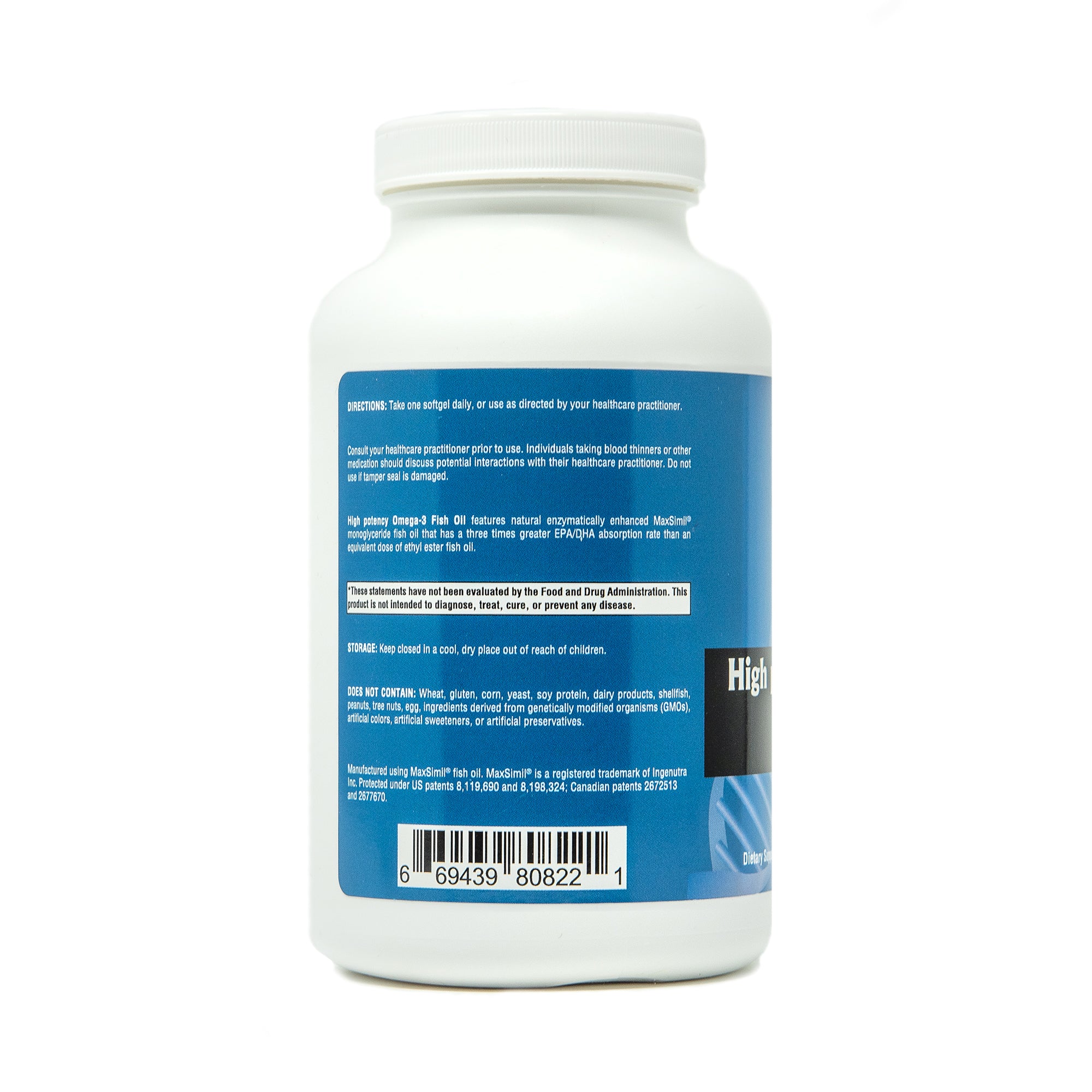 High Potency Omega-3 Fish Oil (120 fish gelatin softgels)